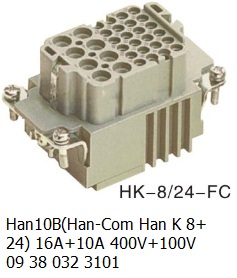 HK-8+24-FC H10B Han 10B Han-Com Han K 8+24 16A+10A 400V+100V 09 38 032 3101 crimp 8+24P female-OUKERU Heavy-duty-connector.jpg